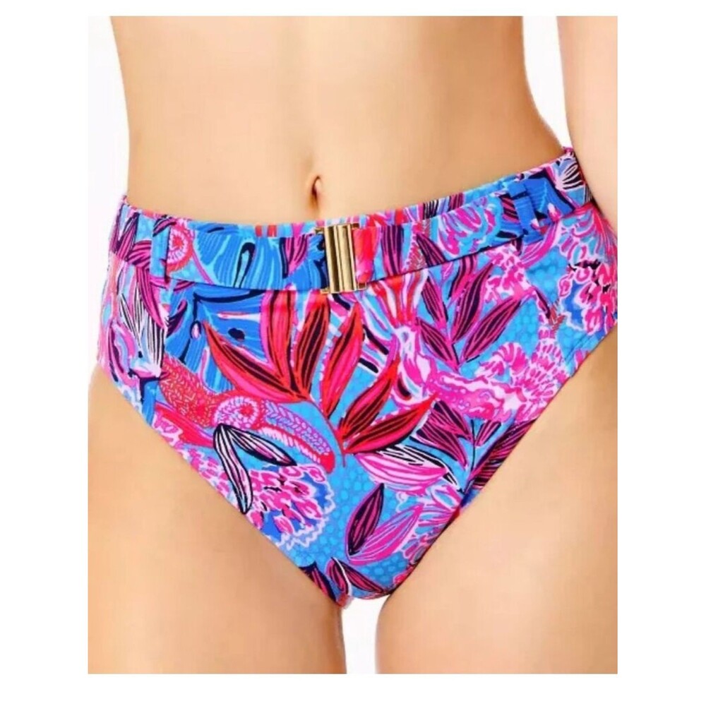 Lilly Pulitzer Swim Bottom Women 16 Sonnie Bottom Ruby Red Wild Times Resortwear